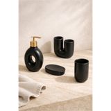 HOMİNG Seramik Banyo Seti Siyah 4 Adet 242436