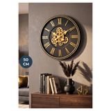 HOMİNG Wallis Eskitme Gold 50 cm Duvar Saati 242528