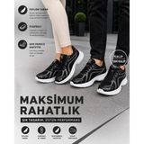 Homiro Unisex Rahat Günlük Spor Ayakkabı Yazlık Hafif Fileli - Siyah - Beyaz