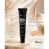Homm Bitkisel BB Krem Medium 50+ SPF 40 ml Tüm Cilt Tipleri İçin Kapatıcı Etki Gül ve E Vitamini