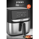 Homms H20 1700 Watt XL Dijital Dokunmatik 8 Ön Programlı Airfryer Yağsız Kızartma Sıcak Hava Fritöz