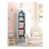 Hommy Sims Lake Montessori Kitaplık Mdf Malzeme 35 cm Genişlik 25 cm Derinlik 4 Raflı Country Tasarım - Mavi
