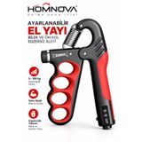 Homnova Ayarlanabilir El Yayı 5-100 Kg Sayaçlı El Bilek Ön Kol ve Kavrama Egzersiz Aleti