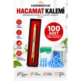 Homnova Hacamat ve Sülük Kalemi Metal Gövde 100 Adet İğne Hediyeli Pratik Kullanım