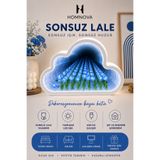 Homnova Sonsuz Lale LED Gece Lambası | Sonsuz Ayna Efektli Bulut Tasarımlı Dekoratif Masa Lambası | USB Çalışan Ortam Işığı