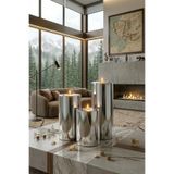 Homprime 3’lü Gold Krom Parlak Mumluk Seti Dekoratif Tealight Mumluk Modern Ev Dekoru