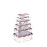 Homprime 6 Lı Dikdörtgen Sweet Şeffaf Saklama Kabı Seti 300 ml-500 ml 800 ml 1200 ml 1900 ml 2900 ml