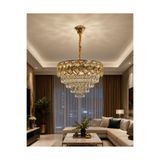 HOMSİ 40 cm kristal taşlı salon avizesi