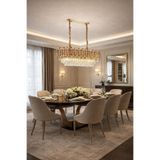 HOMSİ AVANGART KRİSTAL AVİZE YEMEK MASA ÜSTÜ GOLD KAPLAMALI