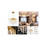 HOMSİ serip 40lik ağaç lüx kristal taşlı avize
