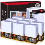 Homthy 200 ct Toploaders Kartlar Kollar Paketi Ticaret Kartları, 200 TopLoader ve 200 Şeffaf Yumuşak Penny Kart Kılıfı Beyzbol Kartları, Futbol Beşikleri, Spor Kartları, MTG, YUGIOH Kartları için uygundur