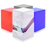 Homthy Ticaret Kartları için 4 Paket Kart Tahtası Kılıfları, YuGiOh, MTG ve Spor Kartları için Uygun 100'den Fazla Kollu Kart Tutan Akrilik Kart Saklama Kutuları (4 Renk)