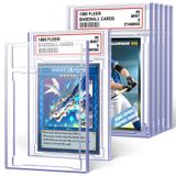 Homthy Ticaret Kartları için 6 ADET Kart Kılıfı Tutacağı, Akrilik Kademeli Kart Levhası Beyzbol Kartı Kılıfları, YuGiOh, MTG ve Spor Kartları Depolama ve Ekran için Etiket Pozisyonu Uygun