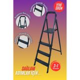 HOMTİVA 3+1 Merdiven 4 Basamaklı Antrasit-Siyah
