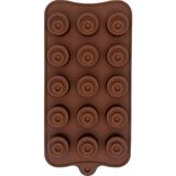 Homvira🍫 15’li Silikon Çikolata Kalıbı | Pralin & Dolgulu Çikolata Kalıbı | Esnek Yapışmaz Silikon | -40°c / +230°C Isıya Dayanıklı - Acı Kahverengi