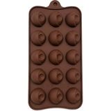 Homvira🍫 15’li Yarım Küre Silikon Çikolata Kalıbı | Dolgulu & Pralin Çikolata Kalıbı | Esnek Yapışmaz | -40°c / +230°C Isıya Dayanıklı - Acı Kahverengi