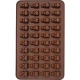 Homvira🧸🍫 Ayıcık Figürlü Silikon Çikolata Kalıbı 40 Gözlü | Jelibon Şekerleme Buz Kalıbı | Esnek Yapışmaz | -40°c / +230°C Isıya Dayanıklı - Acı Kahverengi