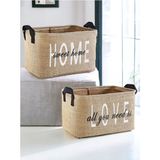 Homy Jüt Saklama Kutusu 2'li Set Katlanır Dolap İçi Çamaşır Çocuk Odası Organizer 18x22x30