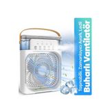 Homy Smart Taşınabilir Işıklı 5 Spreyli Vantilatör Buzlu Buharlı Vantilatör Mini Fan Nemlendirici