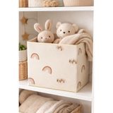 homyjr's Baby Gökkuşağı Baskılı Kapaksız Dolap Içi Çok Amaçlı Oyuncak Düzenleyici Saklama Kutusu 30x30x30