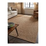 Homz 0465 Çizgi Sisal Hasır Dokuma Jüt Tabanlı Kaymaz Sisal Yıkanabilir Mutfak Halı