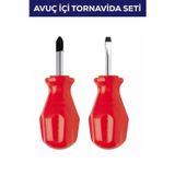 Hon 2'li Avuç içi & 3 Parça Tornavida Seti (DÜZ,YILDIZ TORNAVİDA,KONTROL KALEMİ&2 ADET TOPAÇ TORNAVİDA)
