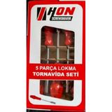 Hon-Rms 5Li Kırmızı Lokma Tornavida Seti 6Mm 7Mm 8Mm 10Mm 13Mm