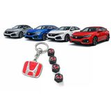 Honda 1 Adet Anahtarlık 4 Adet Sibop Kapağı