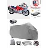 Honda Cbr 1000 F Branda Gri Arka Çanta Uyumlu(Topcase) Motosiket Brandası Motor Örtüsü Çadır Su Geçirmez Motosiklet Kılıfı Motor Brandası,lastikli,taşıma Torbalı