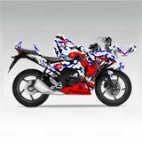 Honda Cbr 125 R Asphalt Monster Desing Sticker Set Mavi Detaylı