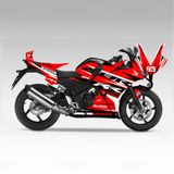 Honda Cbr 250 R Rr Lines Design Sticker Set Kırmızı-Siyah-Beyaz Yeni Kasa