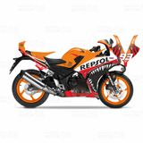 Honda CBR 250 R Sticker Set Kırmızı Repsol Turbo Shark (2014-2016