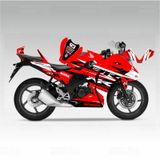 Honda CBR125 R RR Lines Kırmızı Siyah Beyaz Sticker Set