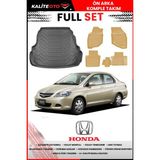Honda City 2007 Model 4d Bagaj ve Pro Serisi Havuzlu Bej Paspas Takımı - Siyah