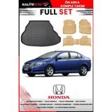 Honda City 2013 Model 4d Bagaj ve Pro Serisi Havuzlu Bej Paspas Takımı - Siyah