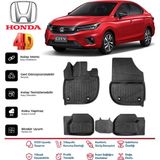 Honda City 2021 ve Sonrası 4.5d Premium Havuzlu Siyah Paspas Takımı Kokusuz