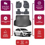 Honda City 2022 Model Bagaj Havuzu+4d Araca Özel Havuzlu Paspas Takımıı Maxii - Siyah