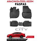 Honda City 2024 Model Araca Özel Havuzlu Paspas Takım - Siyah