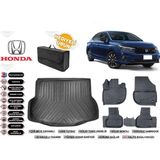 Honda City 2025 Model Bagaj Havuzu+4d Araca Özel Havuzlu Paspas Takımıı Rice - Siyah
