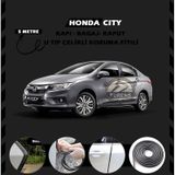 Honda City Oto Araç Kapı Koruma Fitili 5metre Parlak Siyah Renk