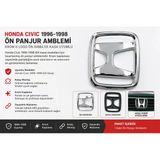 Honda Civic 1996-1998 Ön Panjur Amblemi Krom H Logo Ön Arma Uyumlu