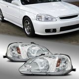 Honda Civic 1999-2000-2001 Sedan H.b Krom Usdm Ön Far