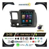 Honda Civic 2005-2012 TESLA Model 2GB + 32GB Kablosuz Carplay Navigasyon Multimedya Sistemi