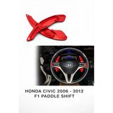 Honda Civic 2006–2012 F1 Paddle Shift Direksiyon Kulakçık Uzatma Seti Alüminyum Kırmızı