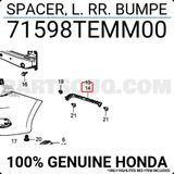 Honda Civic 2016-2021 Cam Su Bidonu Fc5 Motorsuz (Oem No:71598temm00)