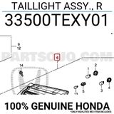 Honda Civic (2016 Yılında Çıkan Kasa) Fc5 Arka Stop Ledli Sağ (Oem No: 33500Texy01)