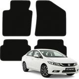 Honda Civic 9. Nesil ( 2011 - 2017 ) Özel Kesim Tam Uyumlu Lüx Oto Halı Paspas - Füme