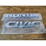 Honda Civic Bagaj Yazısı Logo Amblem 1997-2006 Uyumlu Parlak Seçenek Krom Kaplama