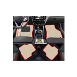 Honda Civic Euro Hatchback 2001-2003 -5kapı Bej Halı Kırmızı Kenar Petek Topuk