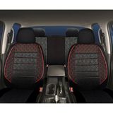 Honda Civic Euro Uyumlu Siyah-Kırmızı Oto Koltuk Kılıfı (Tam Takım Ön Arka Araç Koltuk Kılıfı) - Siyah - Kırmızı